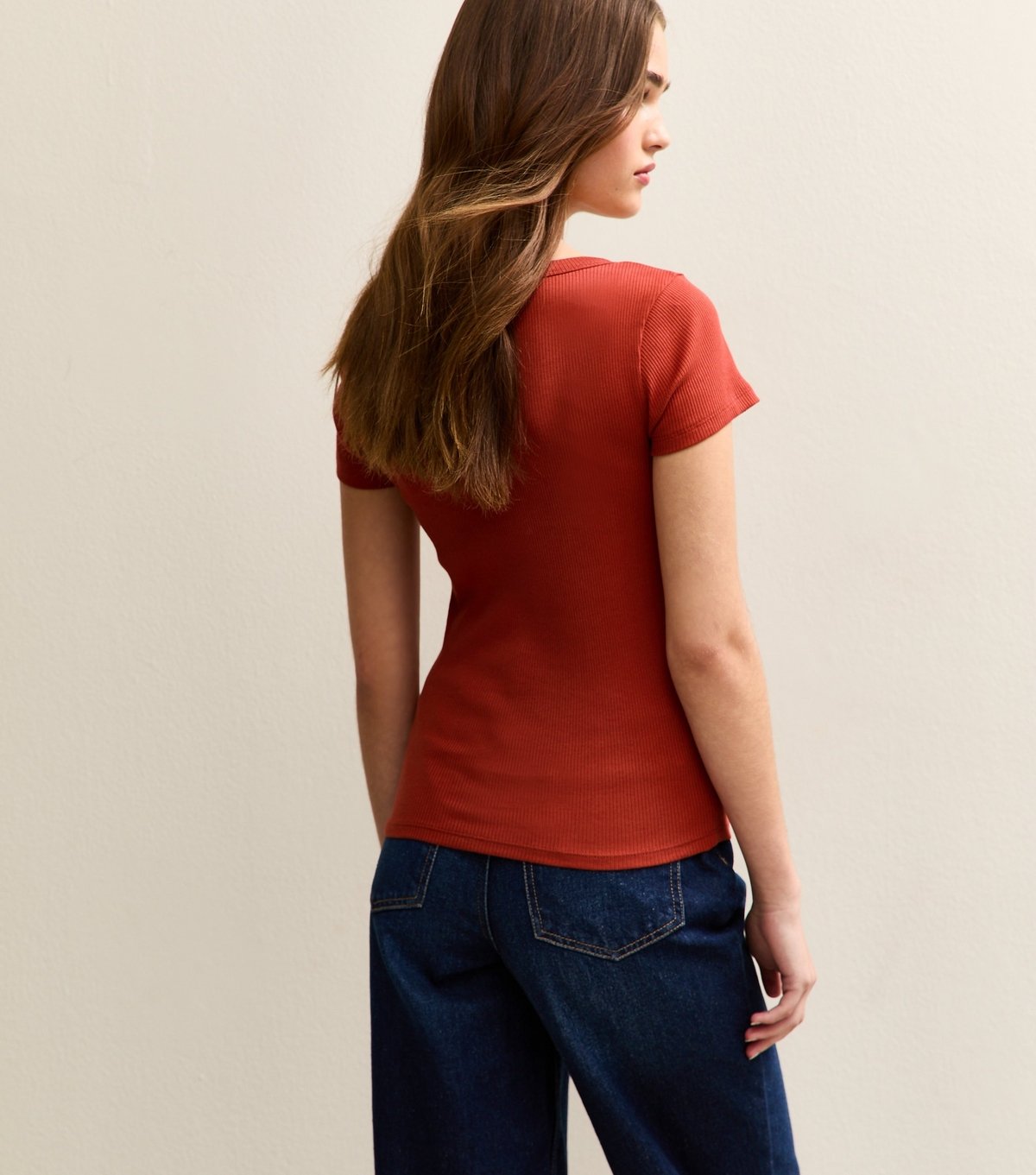 New Look Women's Red Square Neck Top New Look - 4