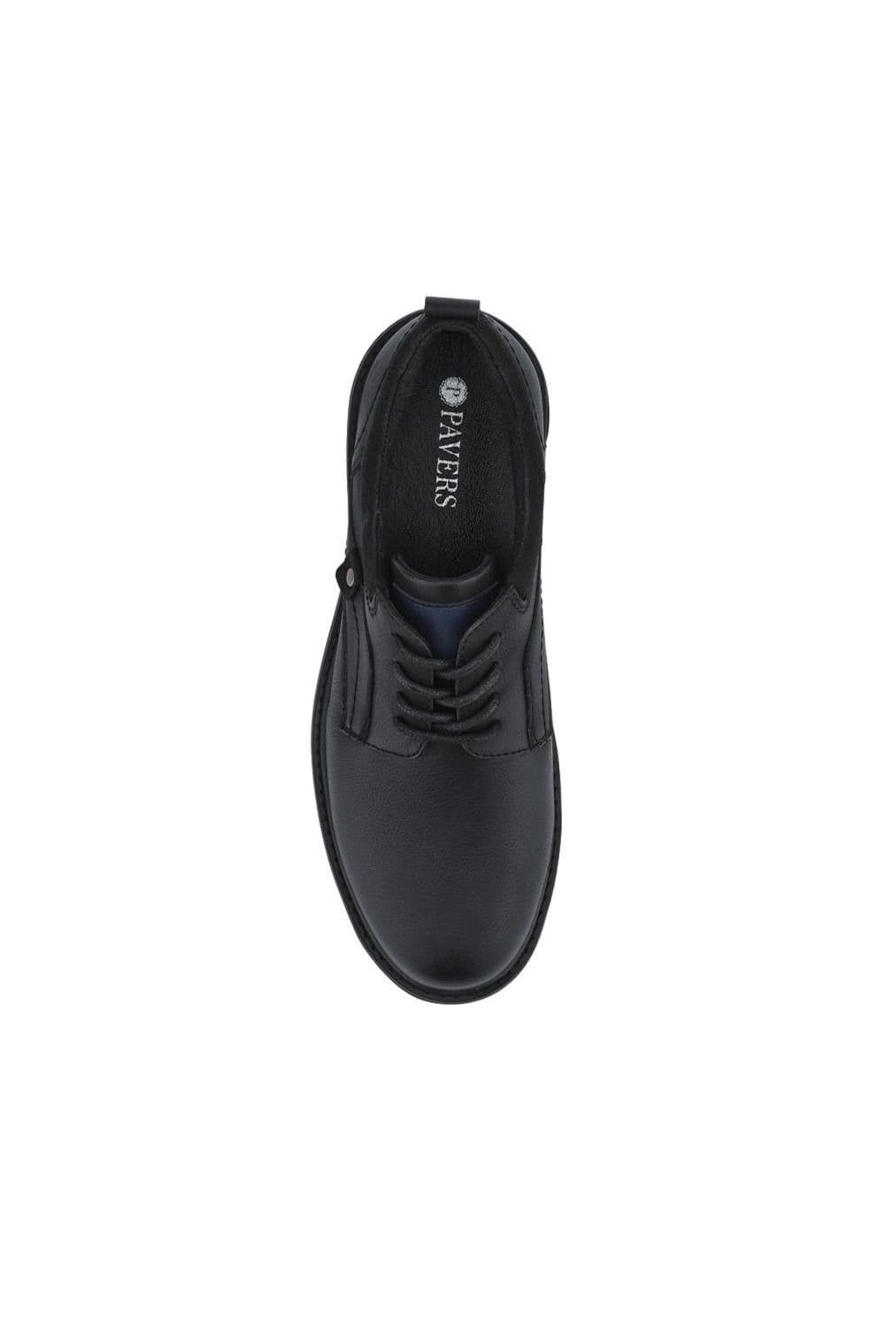 Pavers Pavers Men's Casual Lace-Up Shoes in Black - 4
