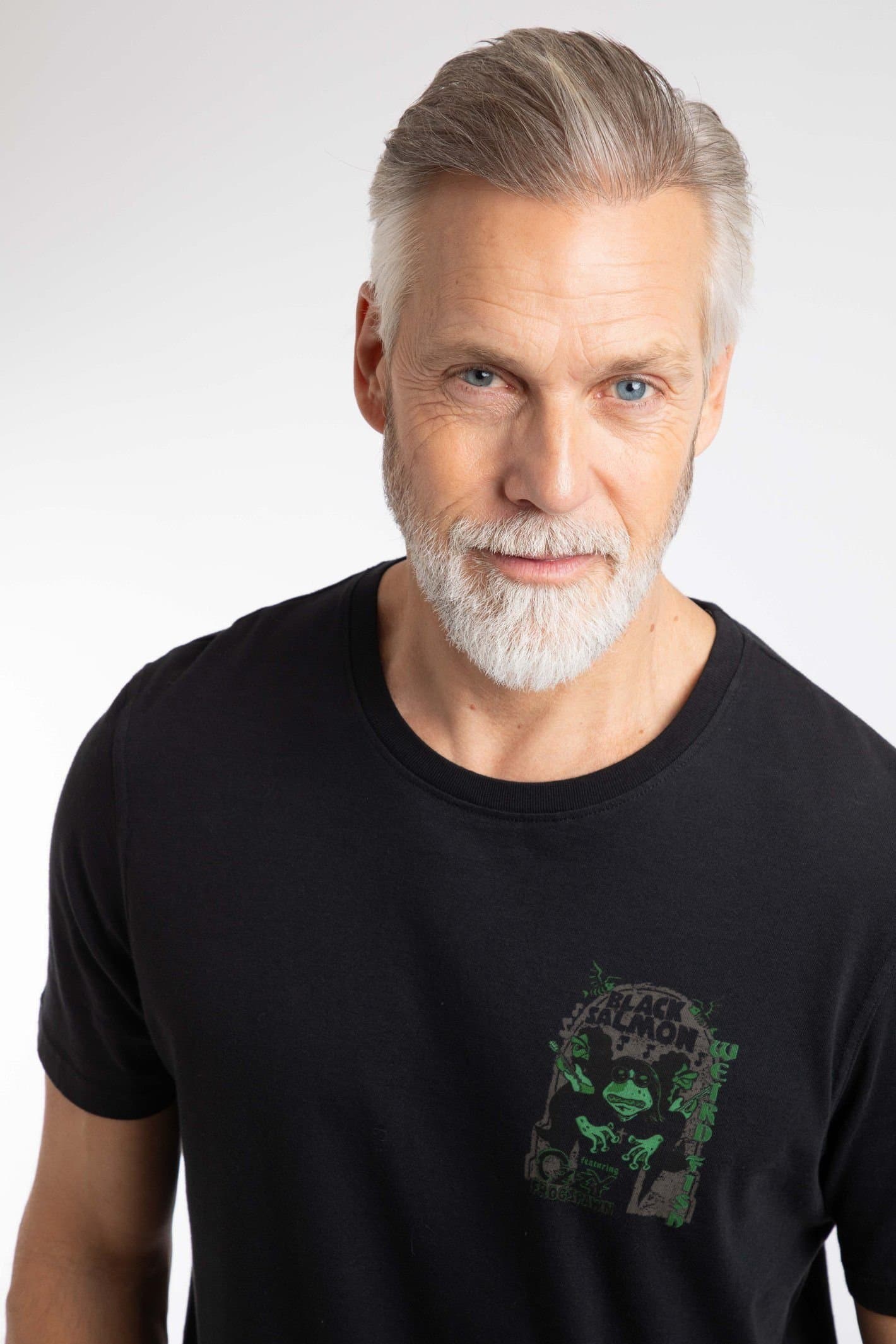 Weird Fish Weird Fish Men's Black Salmon Artist T-Shirt