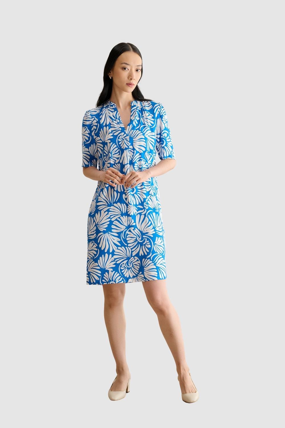 Hobbs London Hobbs London Women's Lucille Knee-Length Shift Dress in Bright Blue - 3