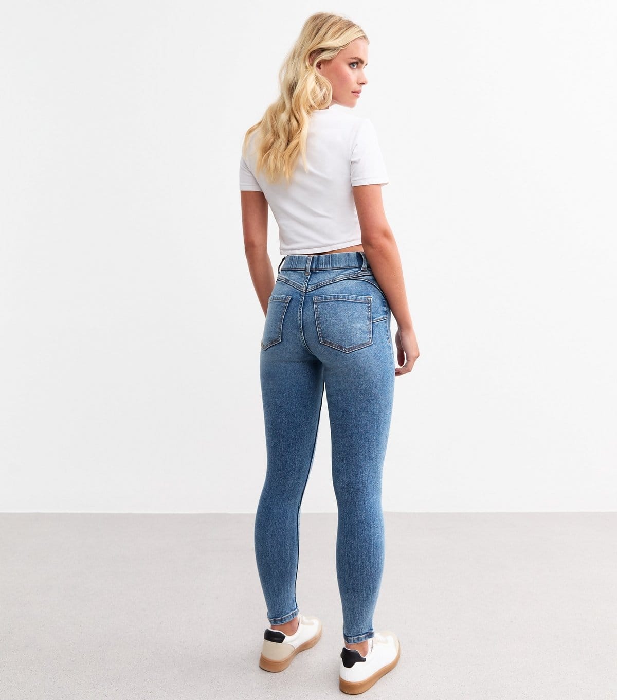 New Look Women's Petite Blue Mid Rise Lift & Shape Emilee Jeggings New Look - 4