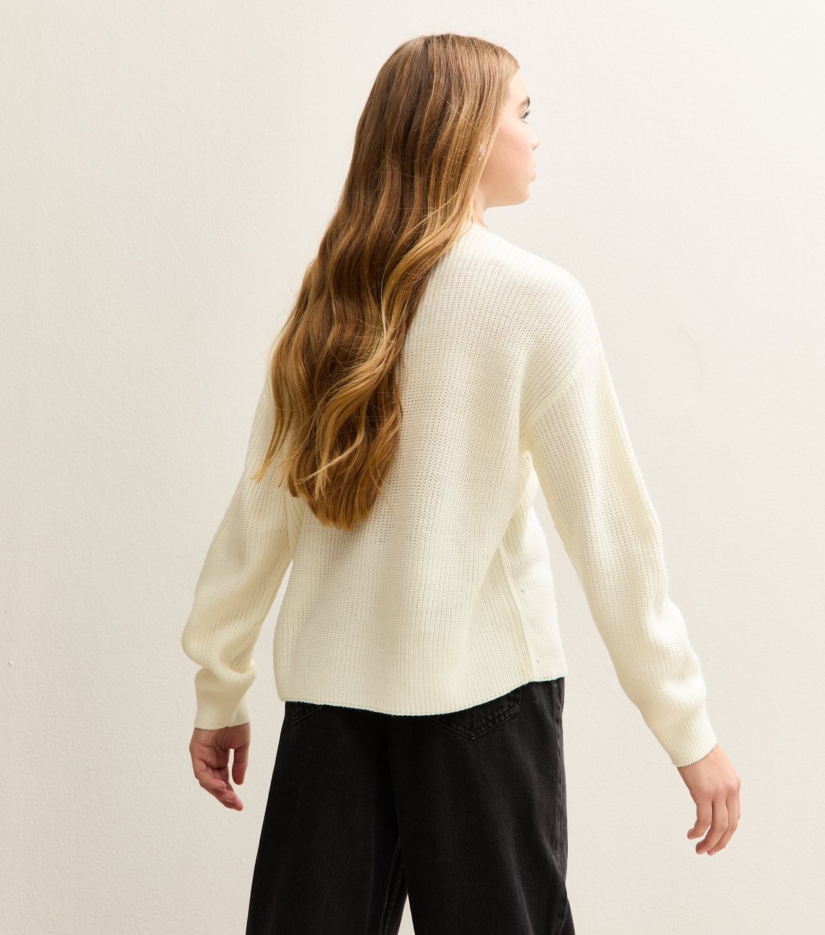 New Look Girls' Of White Diamante Embellished Jumper New Look - 4