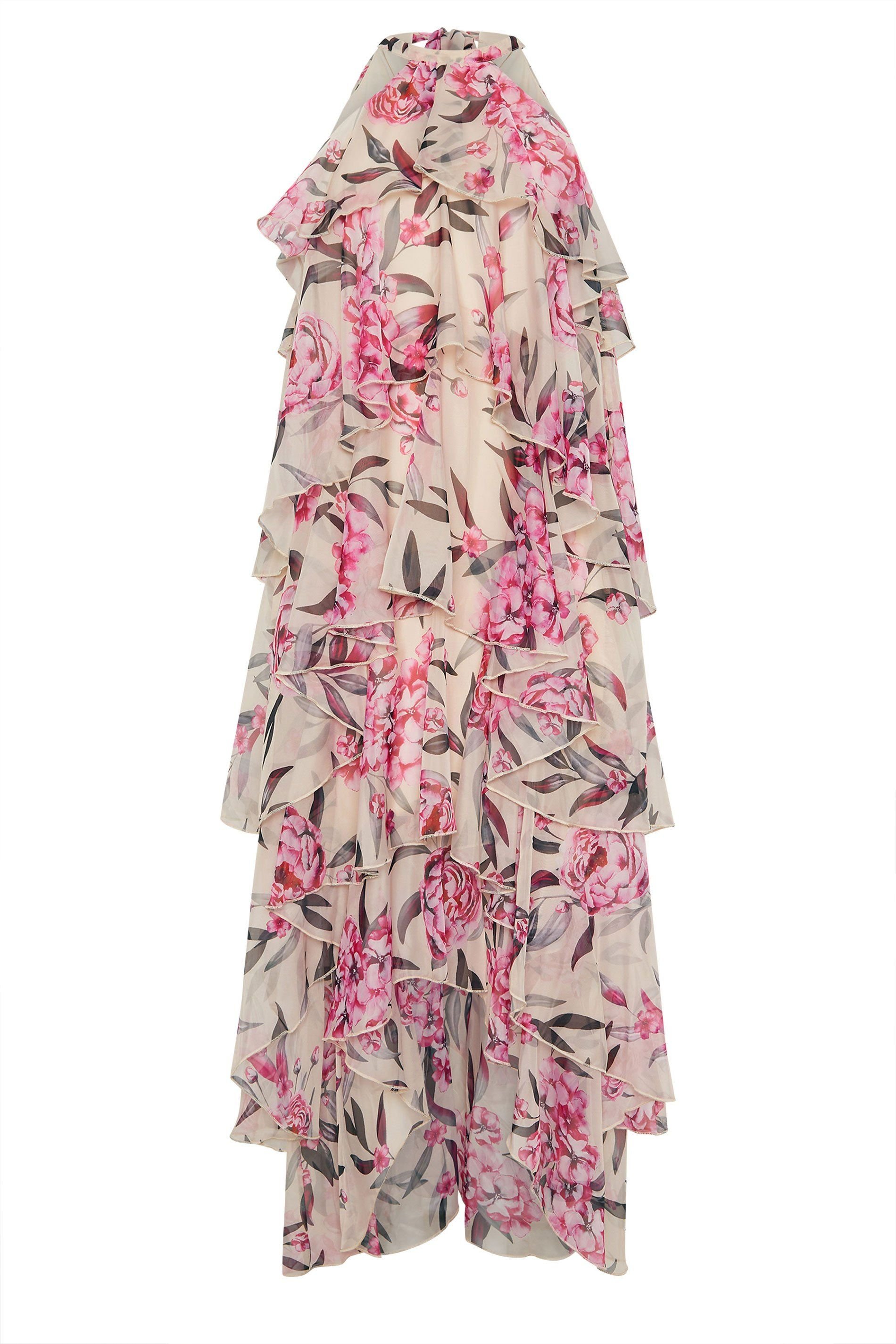 Star By Julien Macdonald Star by Julien Macdonald Women's Floral Chiffon Tiered Frill Dress in Pink - 2
