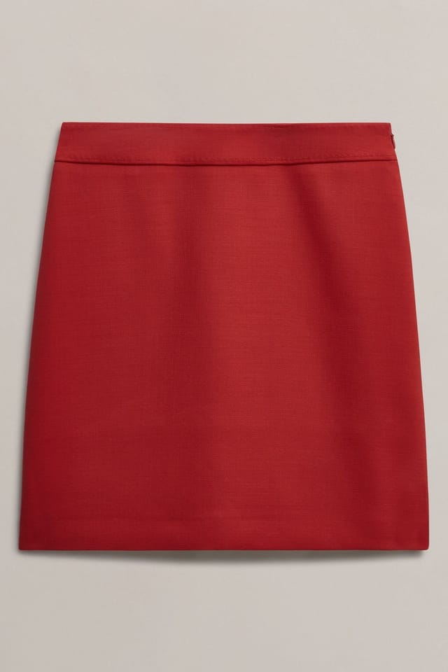 Hobbs London Hobbs London Women's Nessie High Waisted Tailored Mini Skirt in Red - 2