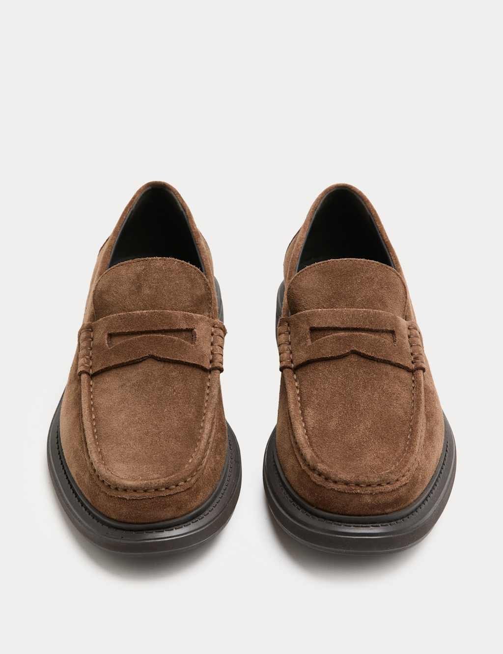 Marks & Spencer M&S Suede Loafers Brown - 1