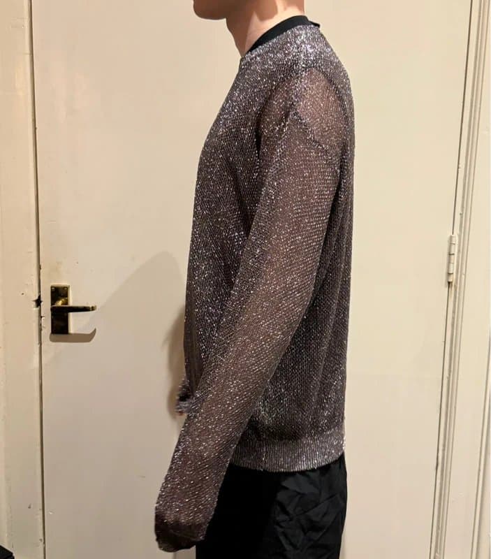 ASOS Design Asos Design metallic sheer knit jumper, size S