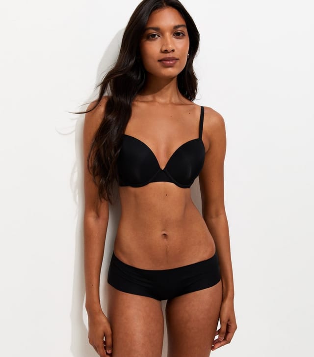 New Look Women's Black Smooth Adjustable Strap T-Shirt Bra New Look - 2