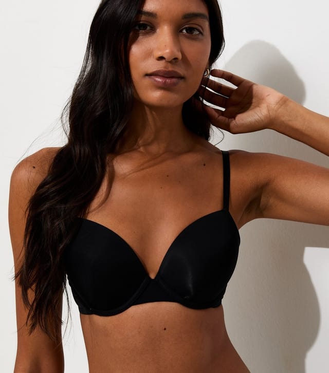 New Look Women's Black Smooth Adjustable Strap T-Shirt Bra New Look - 3