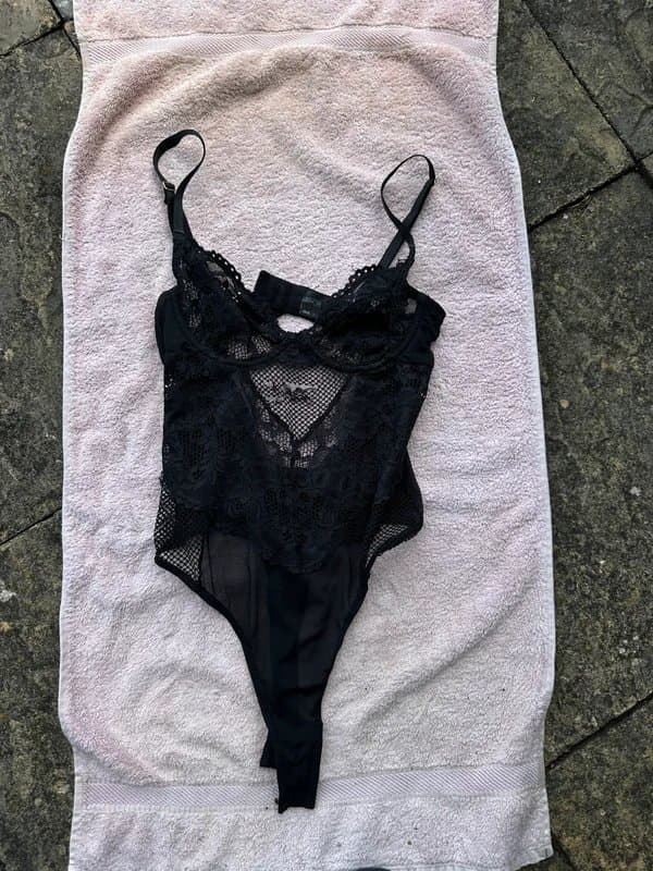 ASOS asos black mesh lace bodysuit