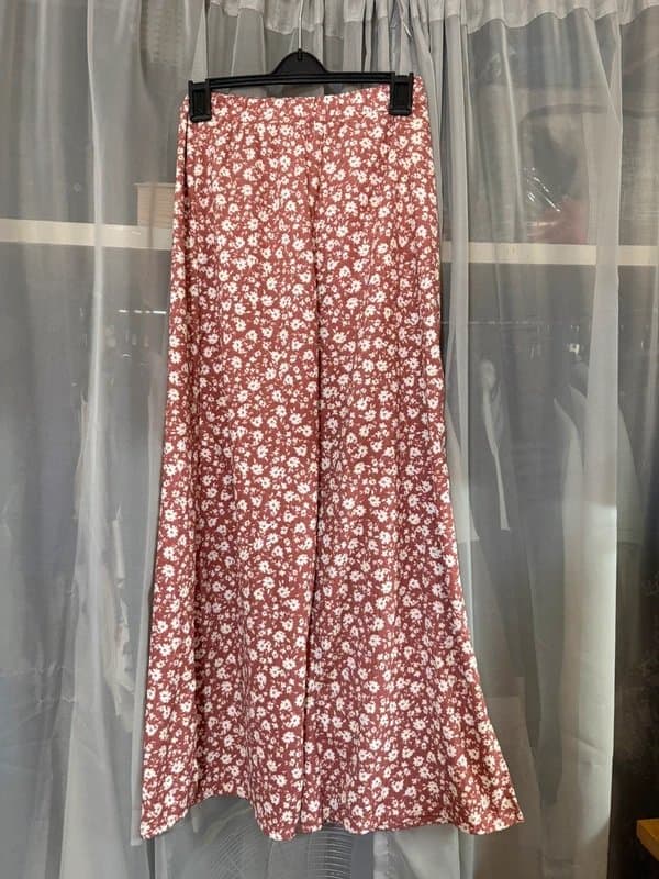 New Look New look floral pink flair trousers