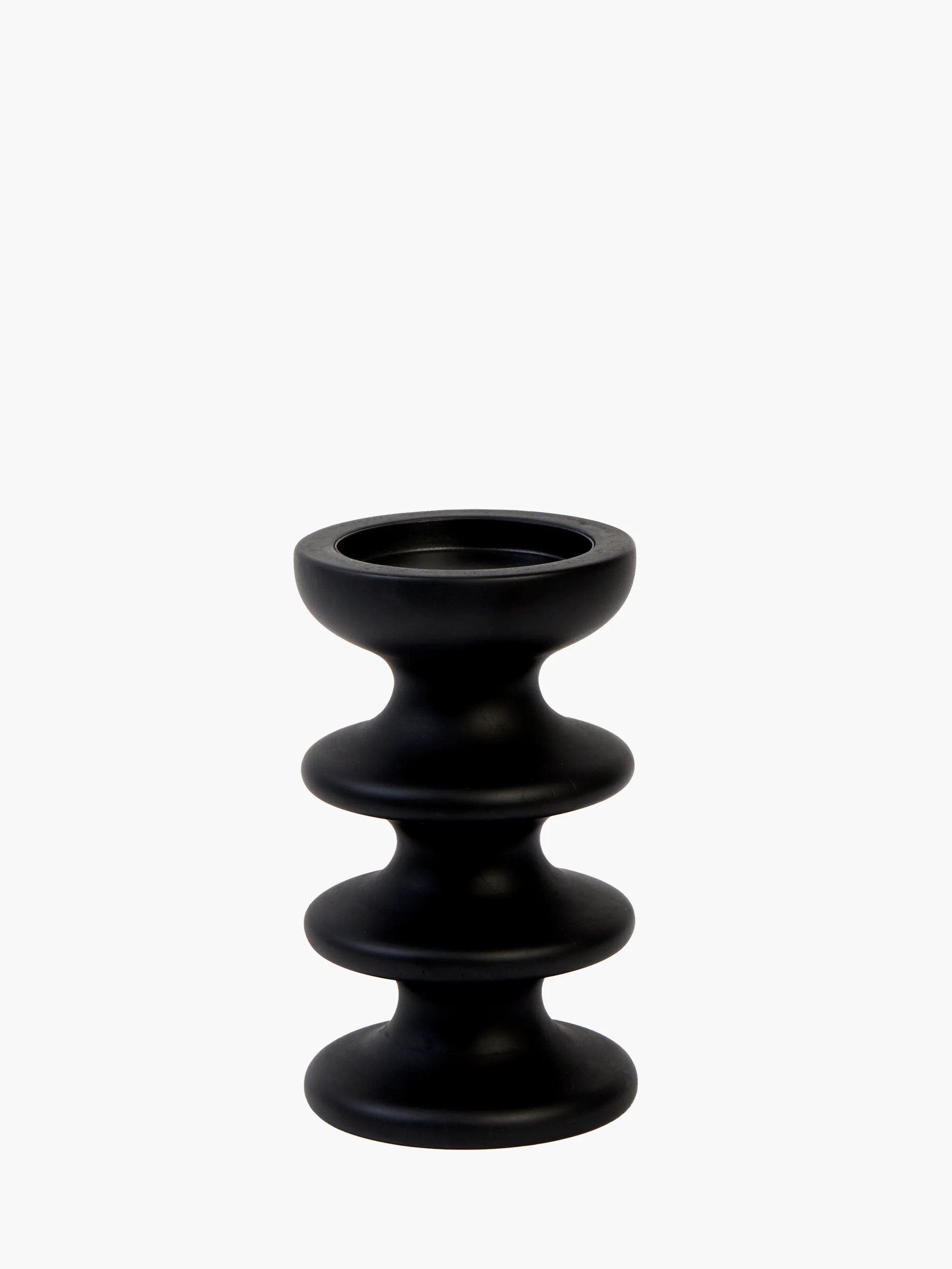 French Connection Zulf Candle Holder Black - 1