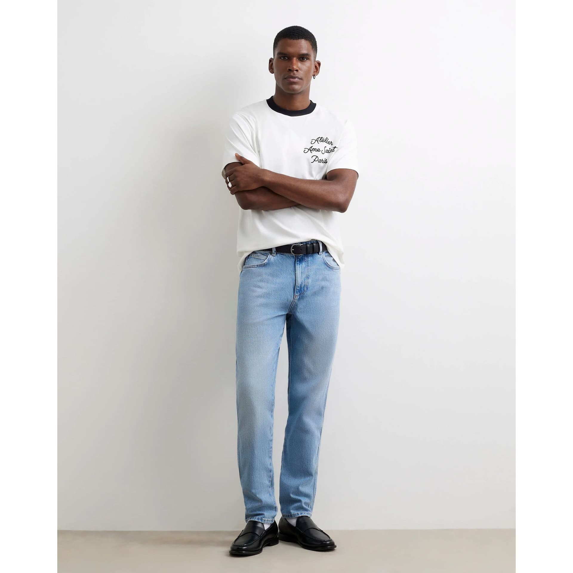 River Island Mens River Island Blue Tapered Fit Stretch Jeans