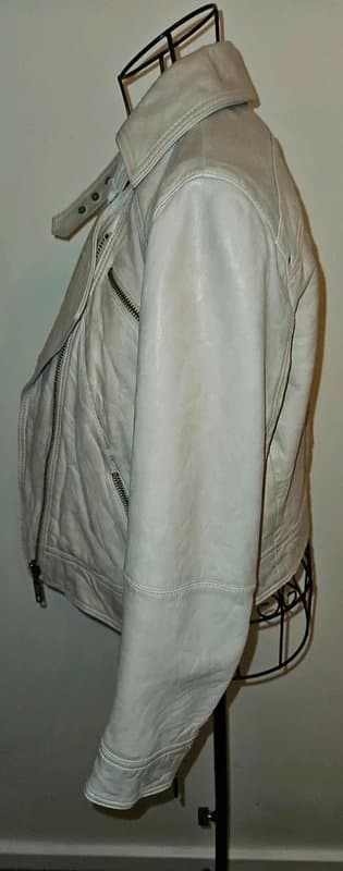 Mint Velvet Mint Velvet Real Leather Biker Jacket – Nude / Blush – Size 10