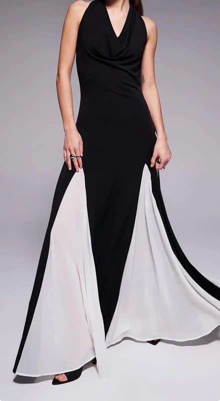 ASOS Petite maxi halter godet occasion dress