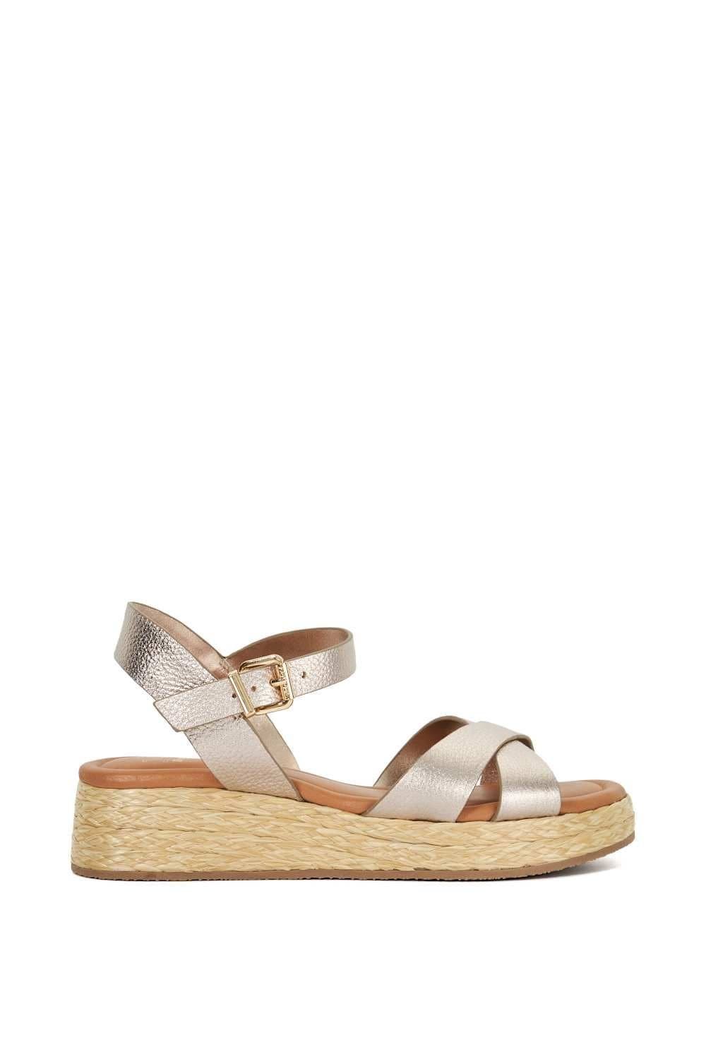 Dune London Dune London Women's 'Littleton' Leather Sandals in Metallics