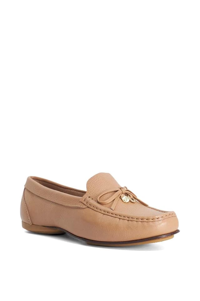 Dune London Dune London Women's Wide Fit 'Grip' Leather Loafers in White - 2