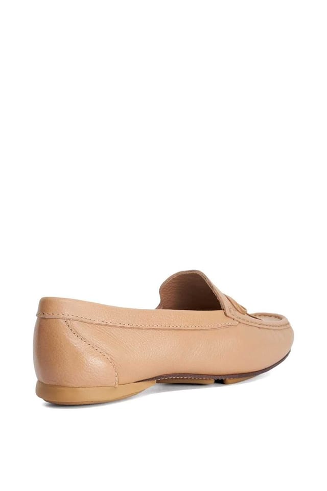 Dune London Dune London Women's Wide Fit 'Grip' Leather Loafers in White - 3