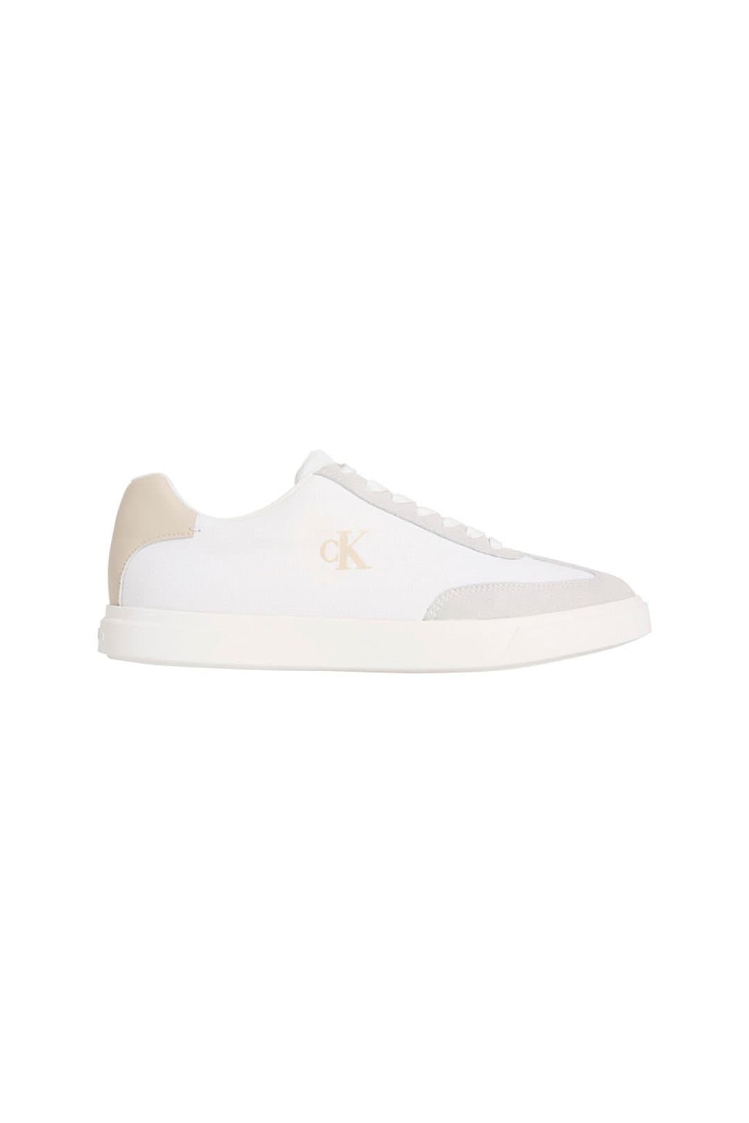 Calvin Klein Calvin Klein Men's Low Prof Cupsole Cv Bright White/Oatmeal in White