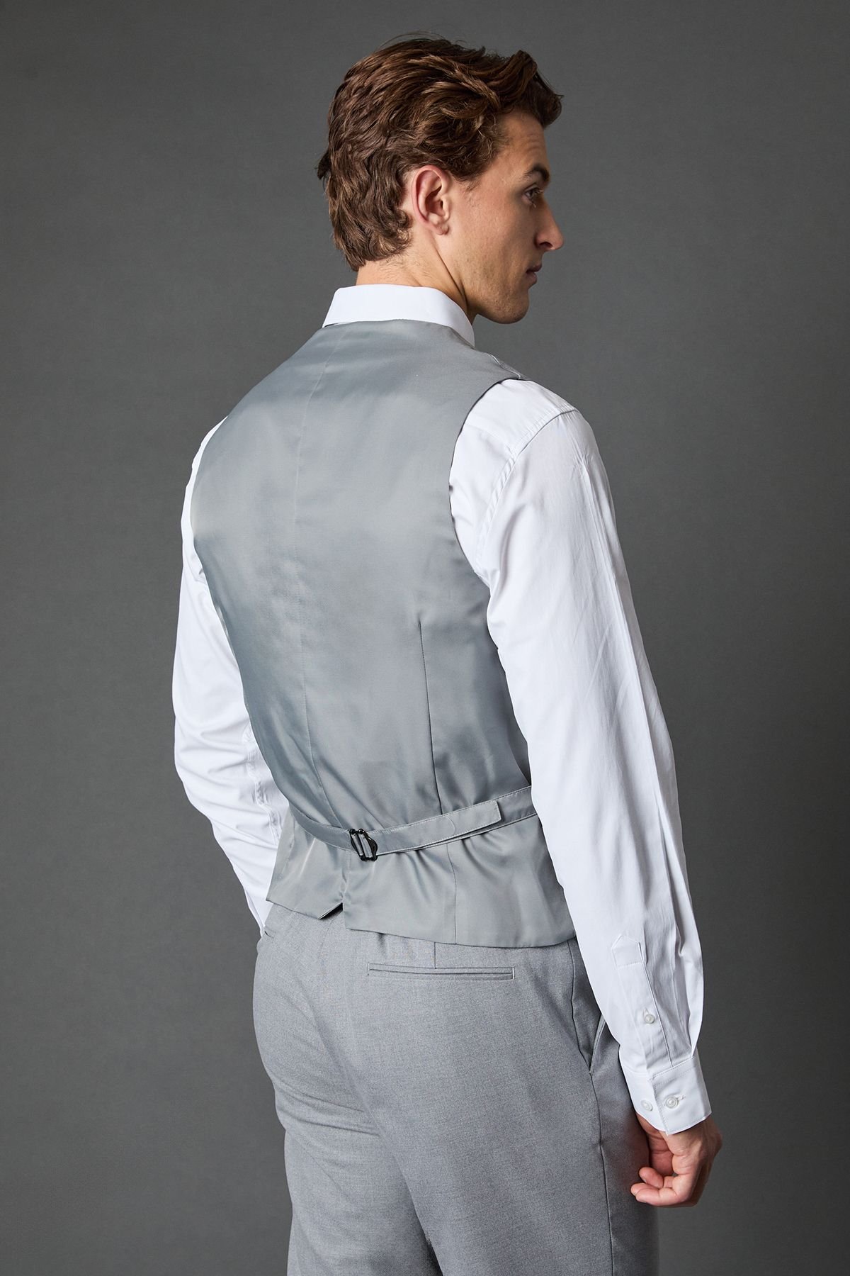 Burton Burton Men's Light Grey Essential Waistcoat - 3