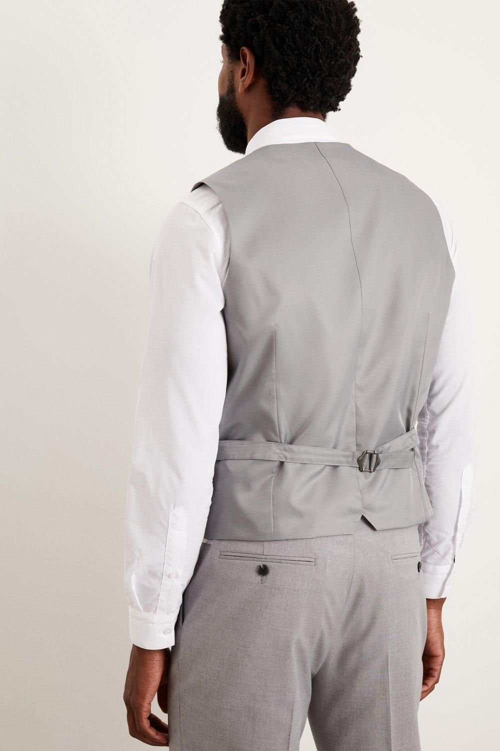 Burton Burton Men's Light Grey Essential Waistcoat - 4