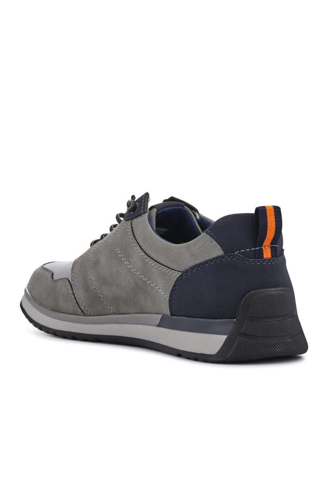 Pavers Pavers Men's Wide Bungee-Laced Slip-On Shoes in Grey - 3