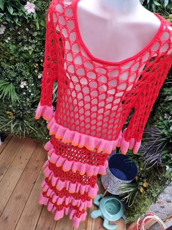 Never Fully Dressed Never Fully Dressed Crochet Valentina Dress - Size L /  XL (14 - 20 UK)