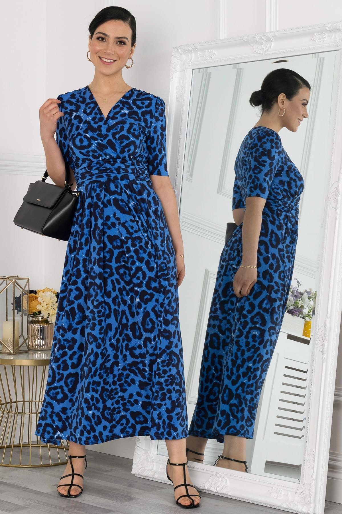Jolie Moi Jolie Moi Women's Beatrice Jersey Maxi Dress in Mid Blue - 4