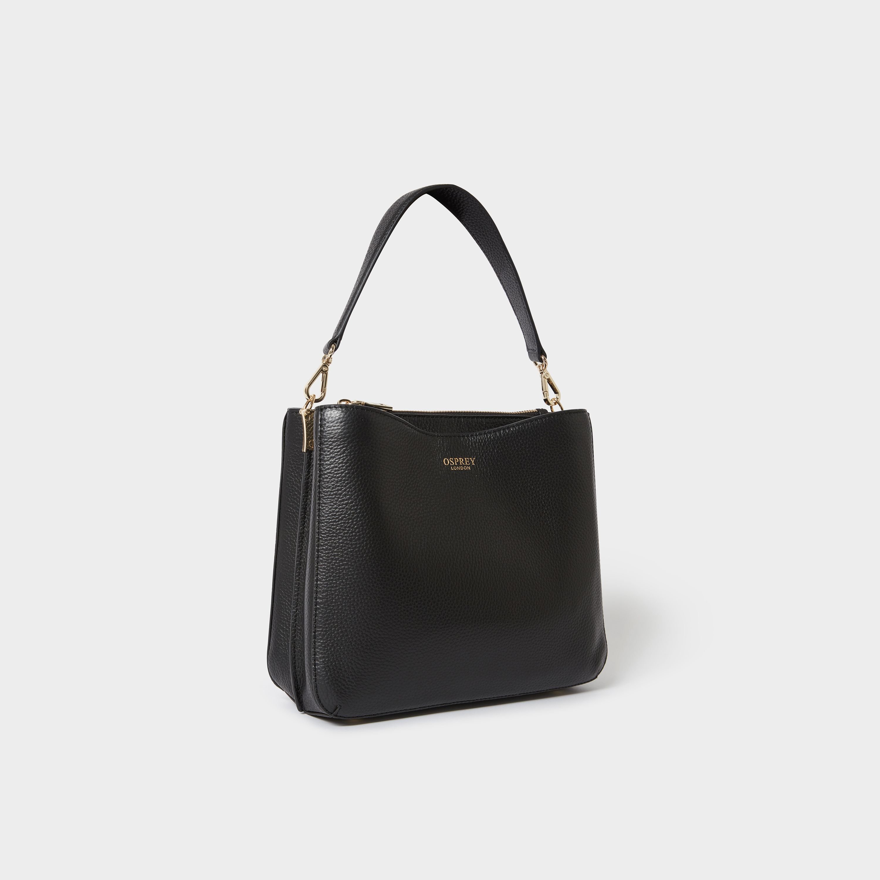 OSPREY LONDON OSPREY LONDON Women's The Winchester Leather Grab Bag in Black - 2