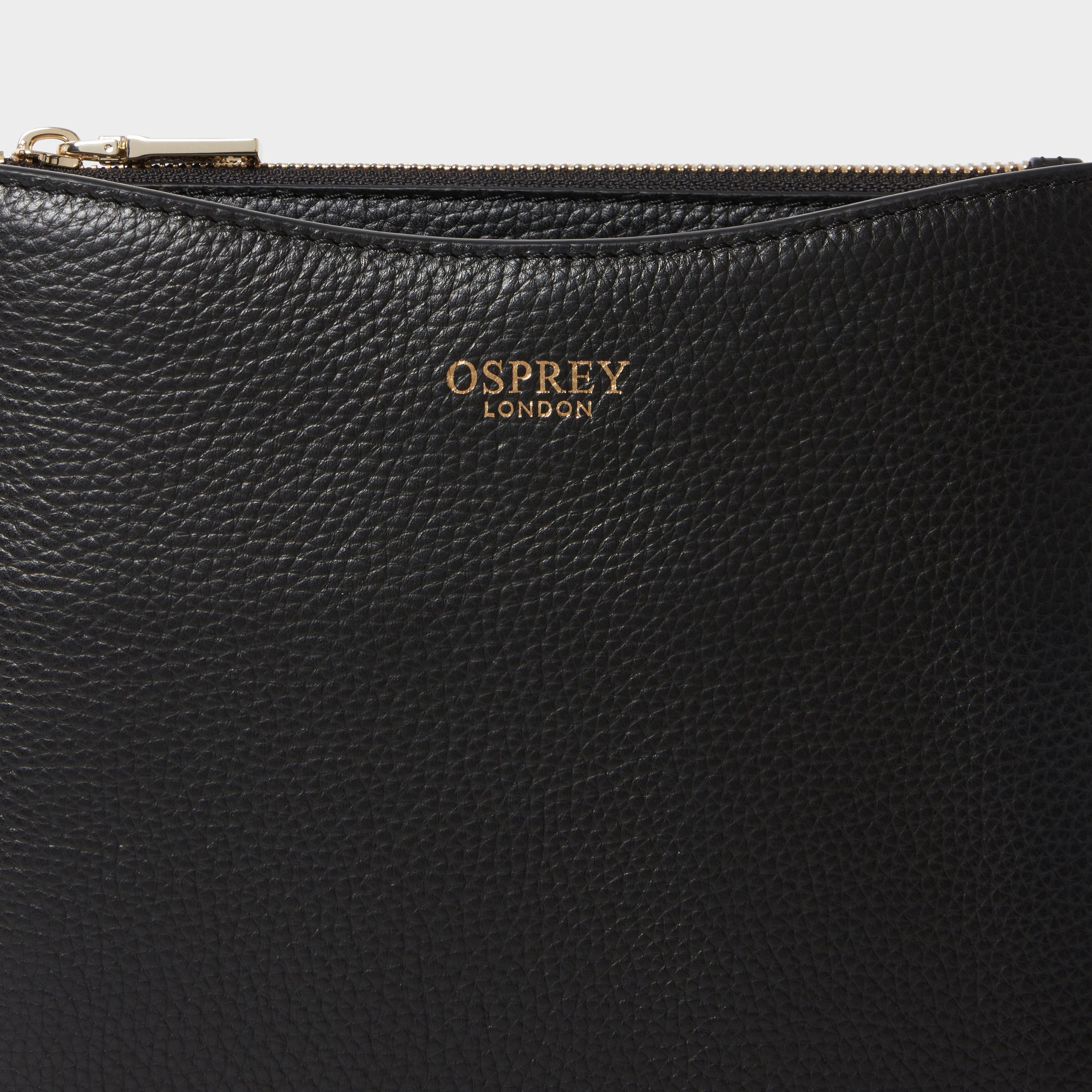 OSPREY LONDON OSPREY LONDON Women's The Winchester Leather Grab Bag in Black - 4