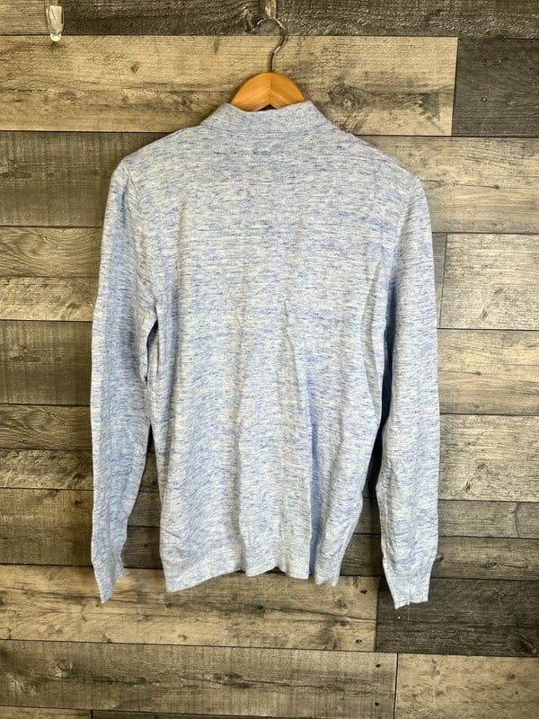Reiss Reiss Mens Shadow Knitted Polo Top Size Medium Light Blue Jumper Sweater - 1