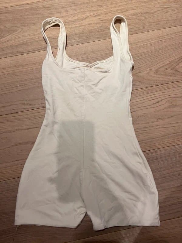 Oh Polly oh polly cream, thick material stretchy jumpsuit