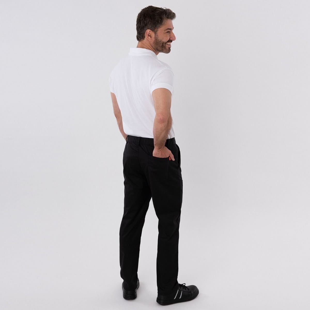 Afd AFD Men's Stretch Chef Trousers in Black - 4