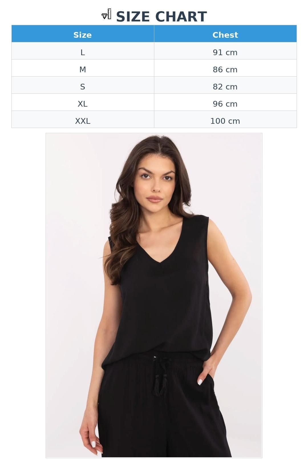 Love Lace Love Lace Women's Soft Viscose Sleeveless Casual Blouse in Black - 4