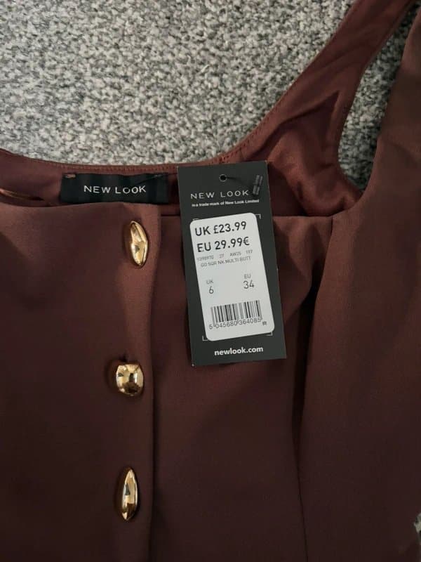 New Look New Look Square Neck Button Front Waistcoat