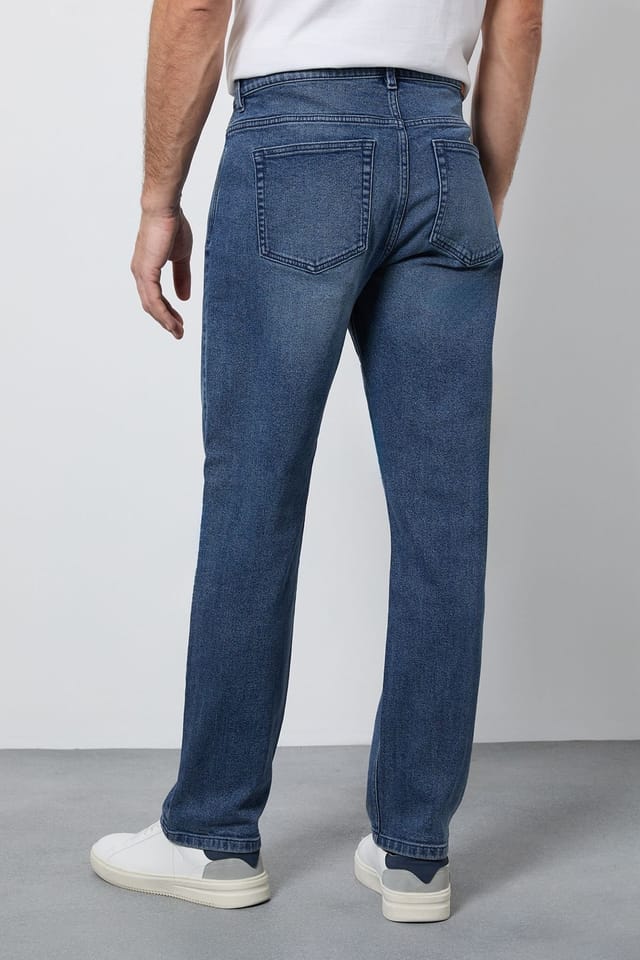 Maine Maine Men's Light Vintage Wash Premium Stretch Straight in Light Blue - 3