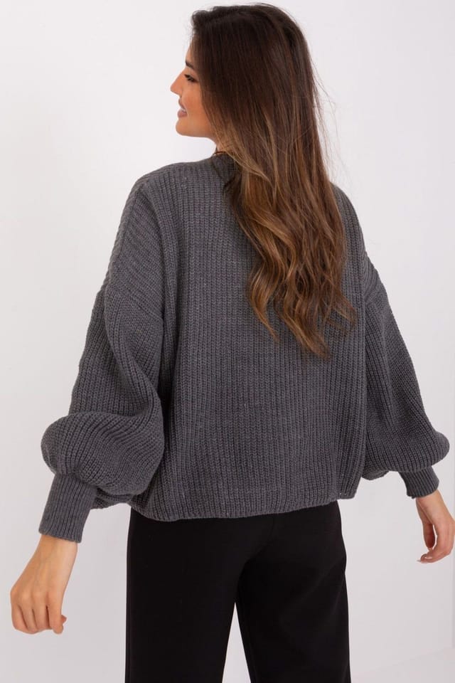 Love Lace Love Lace Women's Strapless Top & Cardigan Set with Textured Knit in Grey - 3