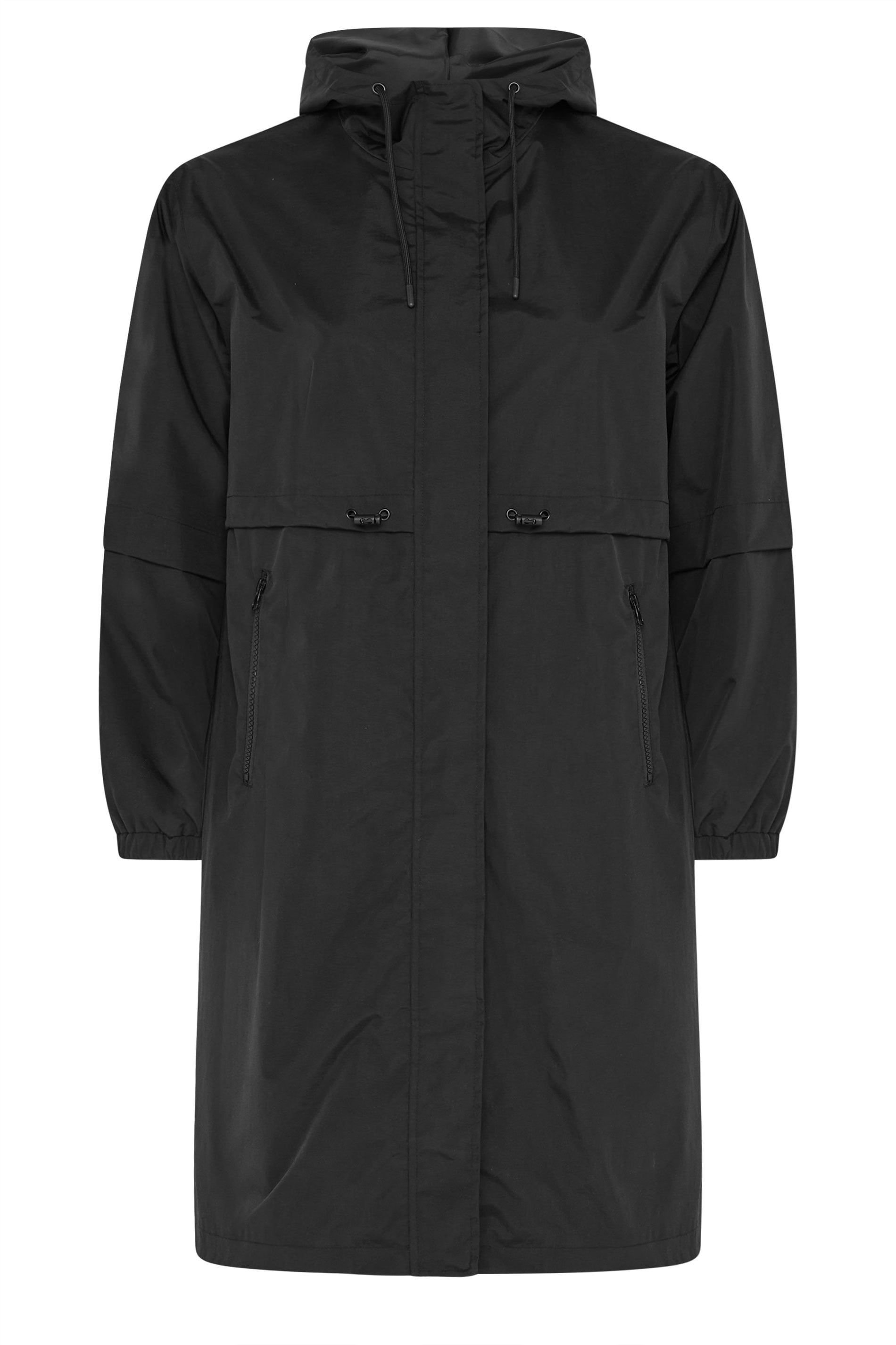 Yours Yours Women's Waterproof Longline Jacket in Black - 2