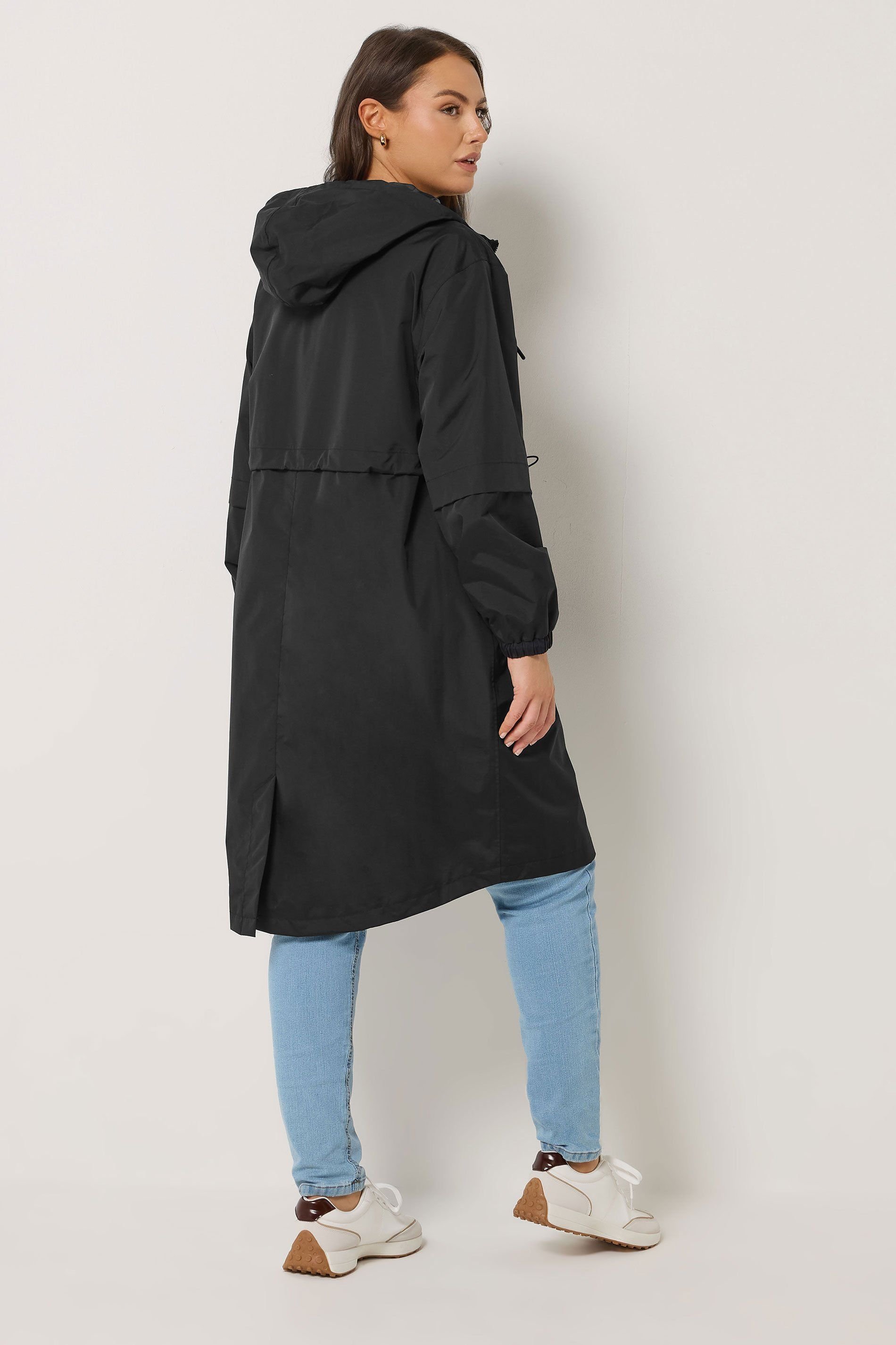 Yours Yours Women's Waterproof Longline Jacket in Black - 4