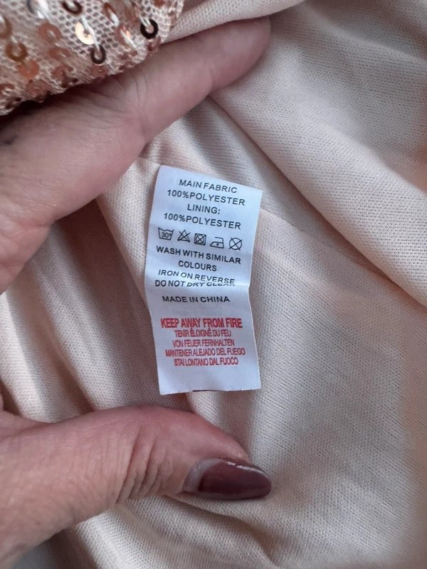 Gini London Gini London Champagne Sequin V Neck Belted Mini Dress UK 12 BNWT Party - 1