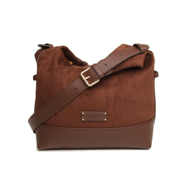 ALICE WHEELER LONDON ALICE WHEELER LONDON Women's Kensington Suedette Large Crossbody Bag in Chocolate - 2