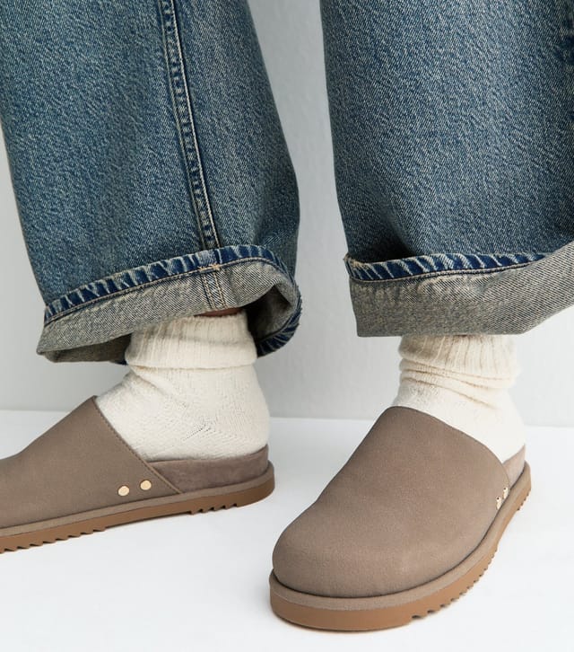 New Look Women's Light Brown Faux Suede Backless Slip On Mules Vegan New Look - 2