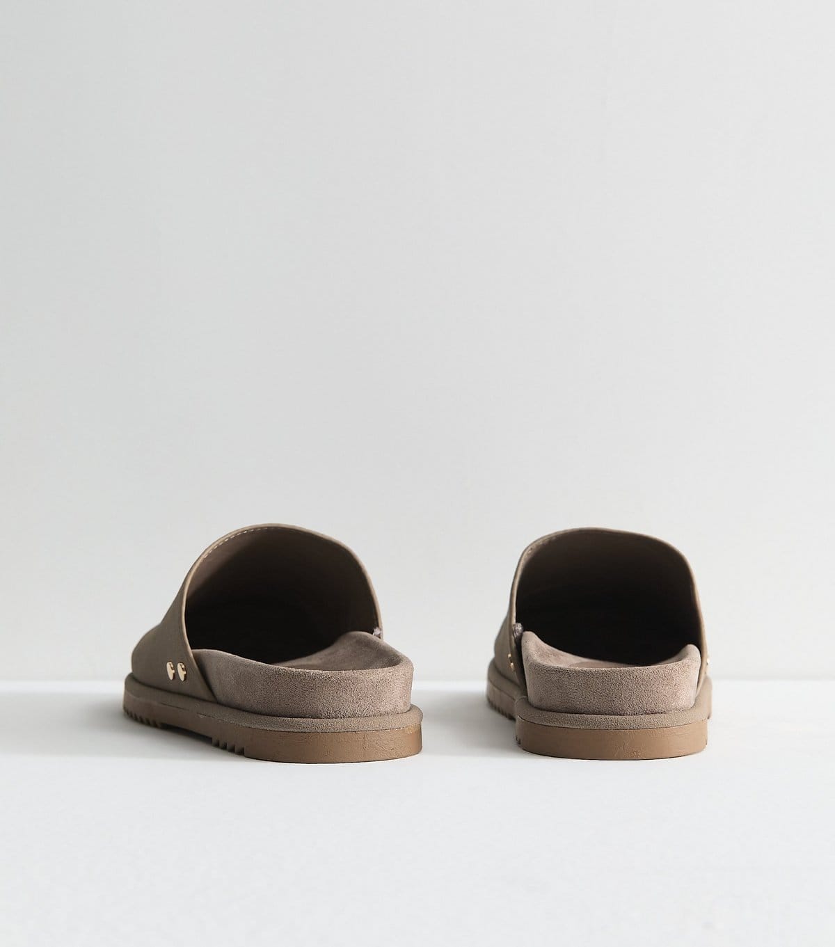 New Look Women's Light Brown Faux Suede Backless Slip On Mules Vegan New Look - 4