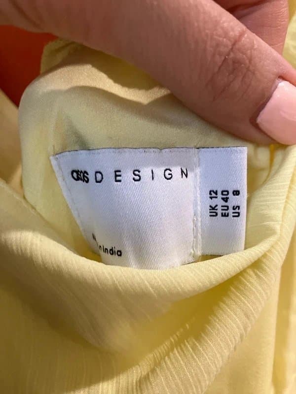 ASOS Design ASOS design tea dress butter lemon yellow 12