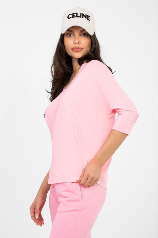 Love Lace Love Lace Women's Universal Everyday Cotton Elastane Blouse Style 224756 in Pink - 2