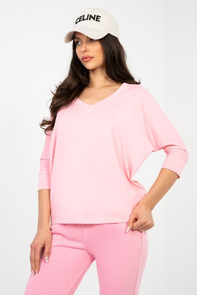 Love Lace Love Lace Women's Universal Everyday Cotton Elastane Blouse Style 224756 in Pink - 3