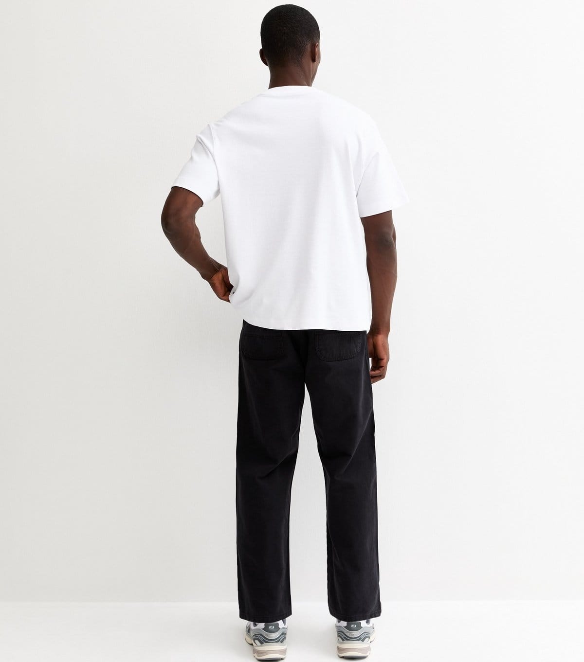 jack & jones Men's Black Regular Faded Straight Leg Jeans Jack & Jones New Look - 4