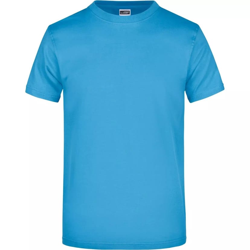 James and Nicholson James and Nicholson Men's Heavyweight Crew Neck T-Shirt in Aqua - 1