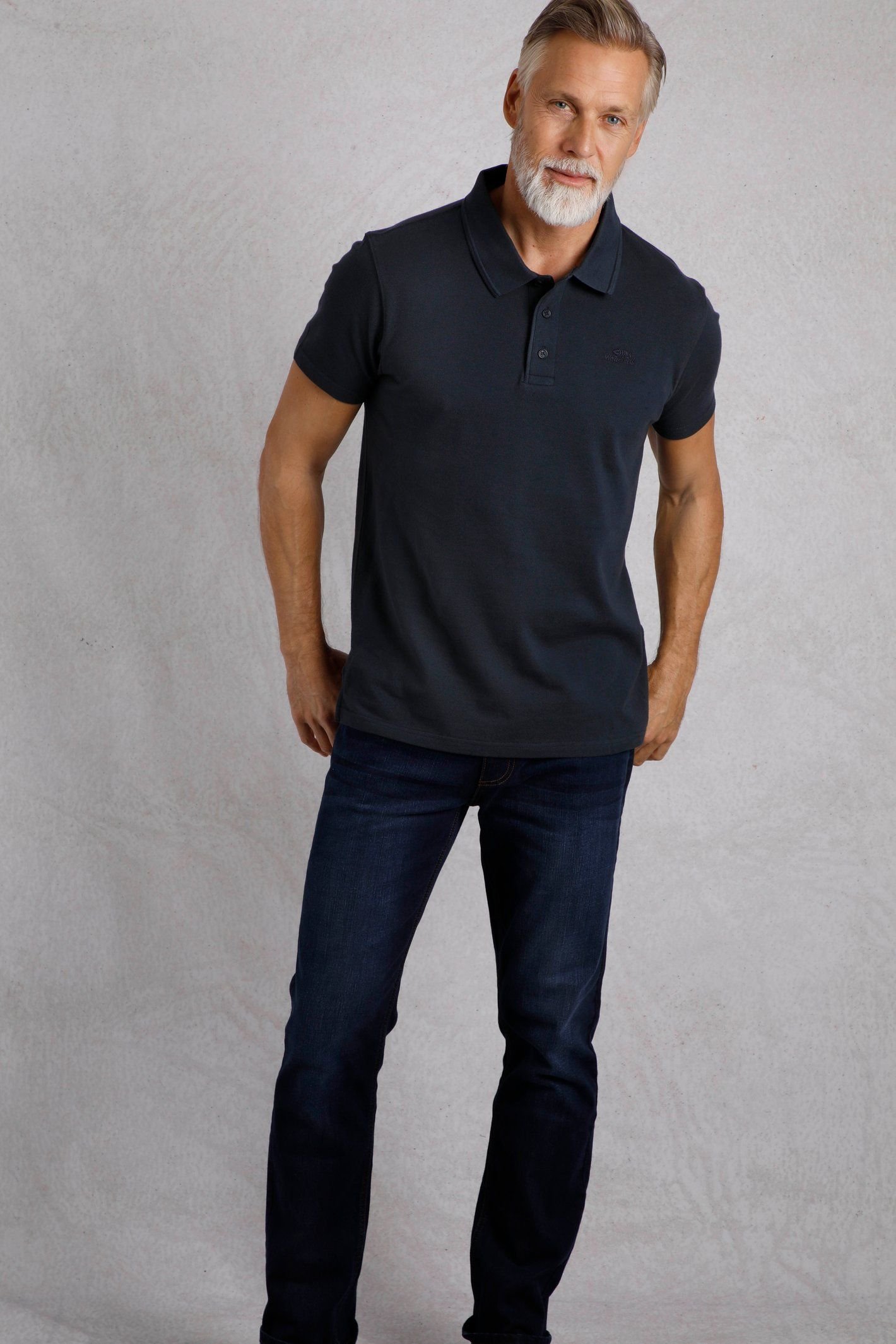 Weird Fish Weird Fish Men's Giles Pique Polo Shirt in Navy - 4