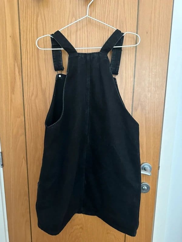New Look Black Denim Pinafore