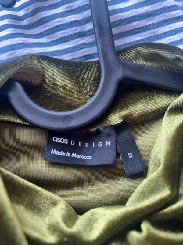 ASOS Design asos green velvet top